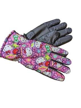 HELLO KITTY By Sanrio Womens Snow Winter Gloves Pink Size L/XL